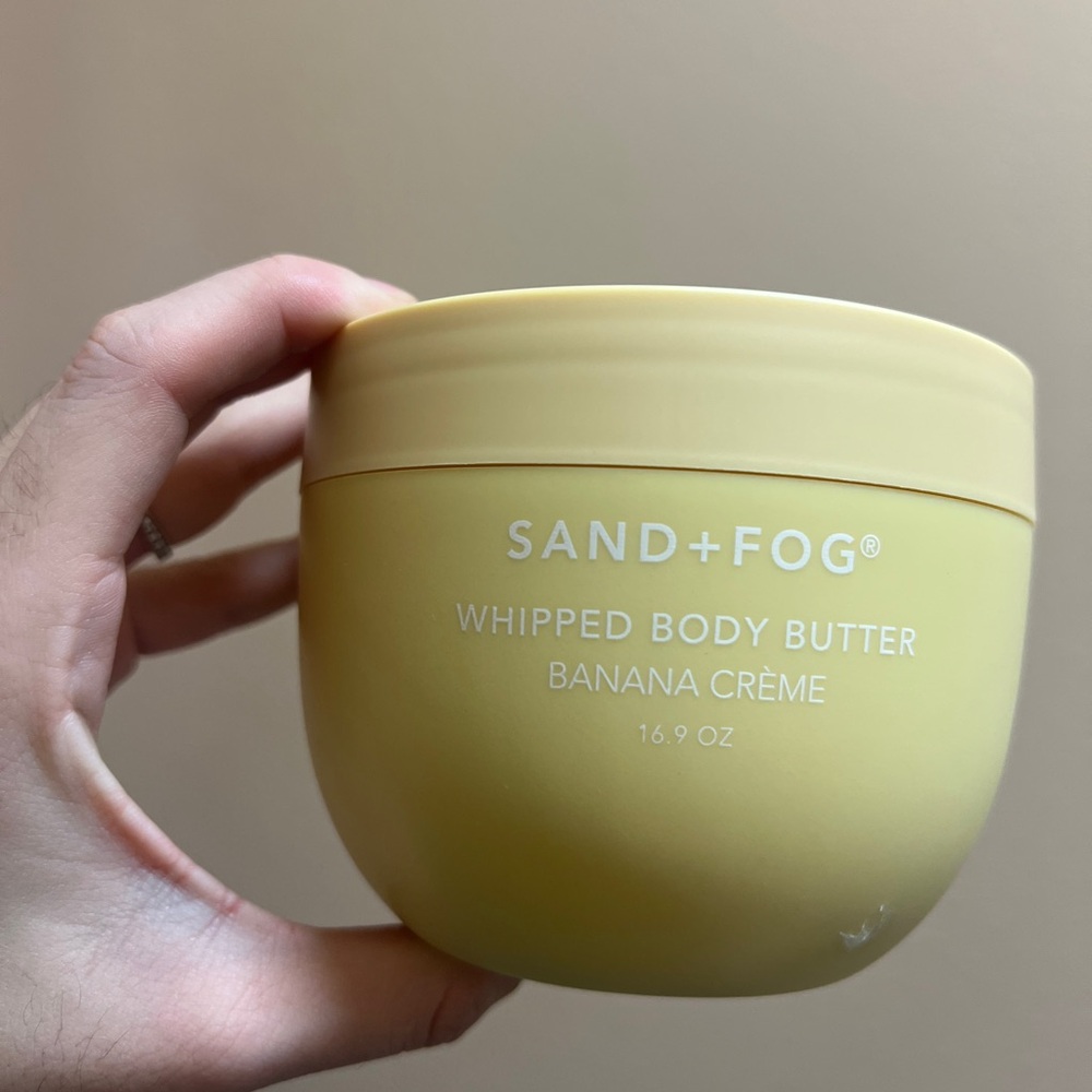 JUMBO SIZE Sand + Fog Whipped Body Butter BANANA CREME 16.9 Oz NEW
